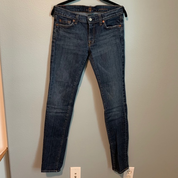 7 For All Mankind Roxanne Skinny Jeans Sz 27 - Picture 1 of 5